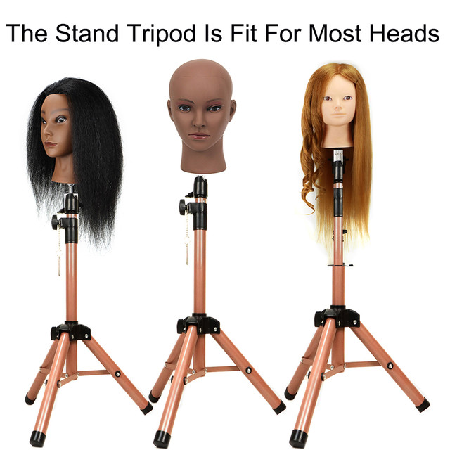 Pink Stand Tripod For Wigs Head Hair Training Tool Mannequin Head Tripod  Hairdressing Training Head Holder Adjustable Wig Stand - AliExpress